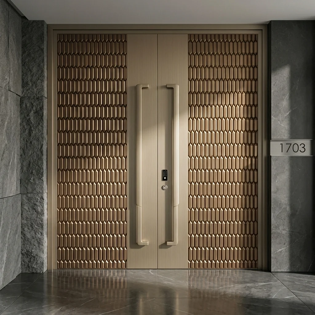 Luxury Diamond Pattern Armored Entrance Door