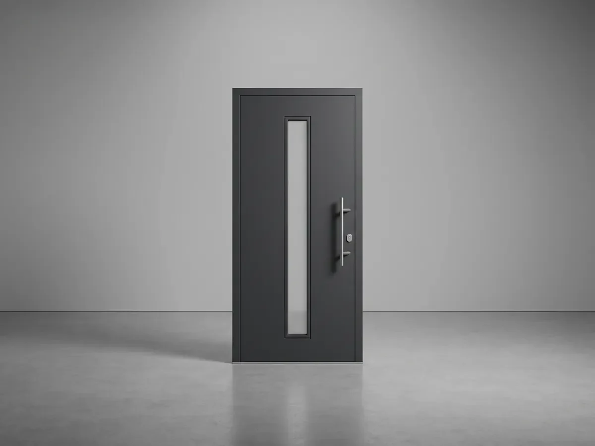 Entry Door with Vertical Glass Cutout
